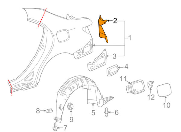 A1176300800 - NEW MB CLA X117 REAR RIGHT TAIL LIGHT BRACKET HOLDER A1176300800 14-18 ORIGINAL