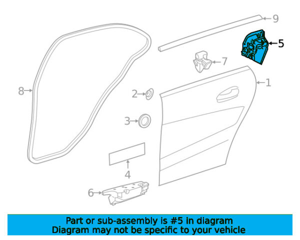 A117732029564 - Mercedes-Benz drain plugs for rear right door interior trim