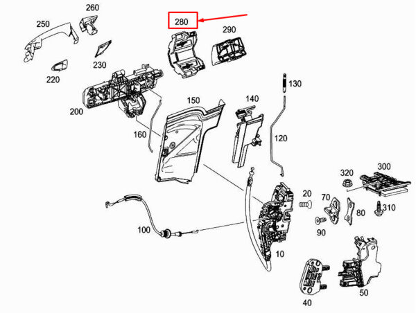 A1177670300 - New MERCEDES-BENZ CLA C117 Door Bearing Bracket Cover A1177670300