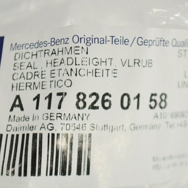 A1178260158 - NEW MERCEDES BENZ CLA C117 FRONT RIGHT HEADLIGHT SEAL A1178260158 2015 14-18