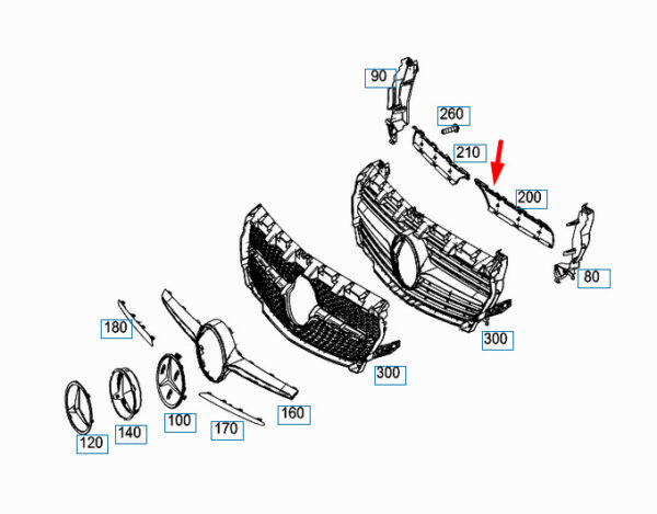 A1178880738 - NEW MERCEDES-BENZ CLA COUPE C117 UPPER LEFT AIR DEFLECTOR A1178880738