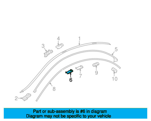 A117991049864 - Mercedes-Benz roof plate clip A117991049864