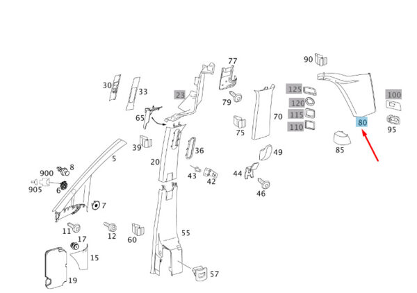 A63969221027D43 - NEW MERCEDES-BENZ VITO W639 RIGHT SIDE D-ST TIP TRIM A63969221027D43 GENUINE