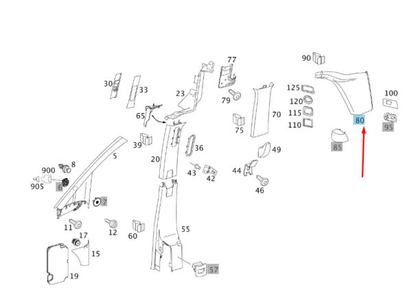 A63969232027D43 - NEW MERCEDES-BENZ VITO W639 D-ST-ST-CLOSING TRIM A639969232027D43 GENUINE