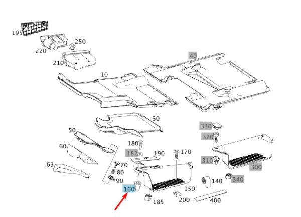 A6399980185 - MERCEDES-BENZ SPRINTER W906 Front Entrance Dowel A6399980185 NEW GENUINE