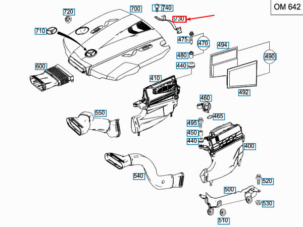 A6420105710 - NEW MERCEDES-BENZ GLE W166 ENGINE COVERING BRACKET A6420105710 ORIGINAL