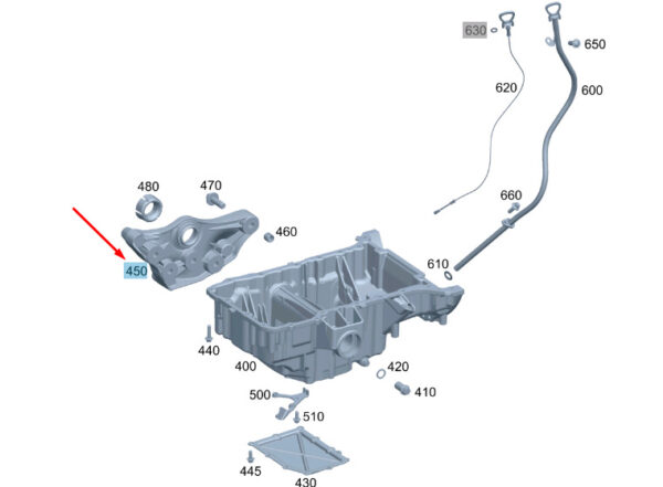 A6420140600 - Mercedes-Benz E W213 oil tub holder A6420140600 NEW ORIGINAL