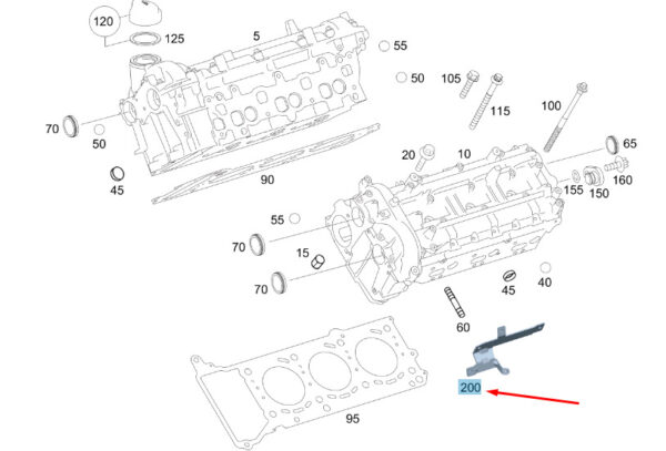 A6420161138 - NEW MB SPRINTER W906 CYLINDER HEAD CHARGE AIR LINE BRACKET A6420161138 ORIGINAL