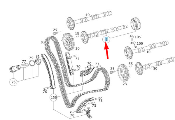 A6420506101 - MERCEDES-BENZ E S212 RIGHT INTAKE CAMSHAFT A6420506101 NEW GENUINE