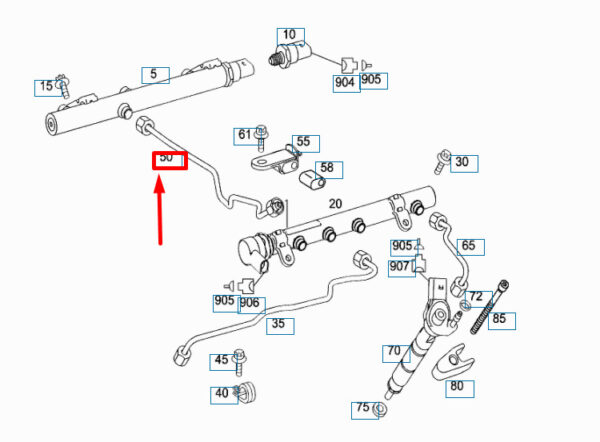 A6420700900 - NEW MERCEDES-BENZ GLE COUPE C292 FUEL LINE A6420700900 ORIGINAL