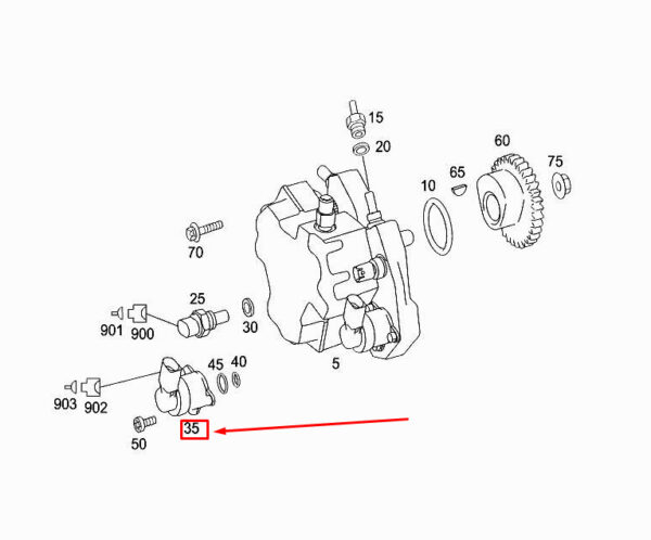 A6420740484 - Mercedes-Benz GLE W166 pressure control valve fuel pump A6420740484 NEW ORIGINAL