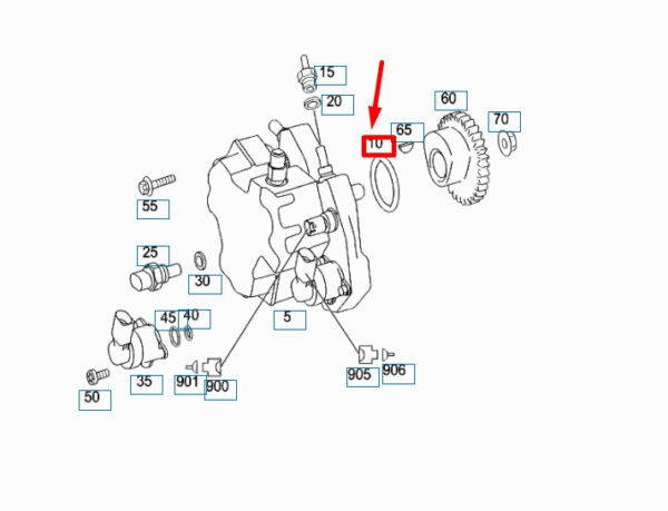 A6420780080 - NEW MERCEDES-BENZ SPRINTER W906 FUEL PUMP GASKET A6420780080 ORIGINAL
