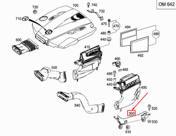A6420902941 - NEW MERCEDES-BENZ S W222 LEFT AIR FILTER HOUSING HOLDER A6420902941 ORIGINAL