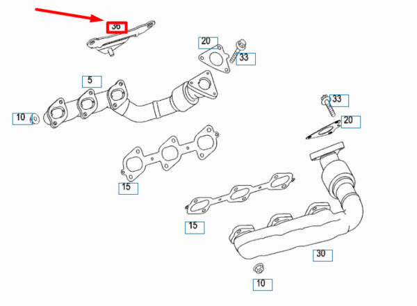 A6420903841 - Mercedes-Benz ML W164 intake manifold holder A6420903841 NEW ORIGINAL