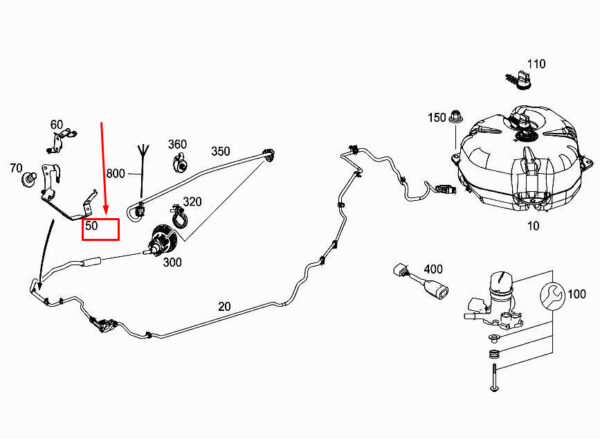 A6421591241 - NEW MERCEDES-BENZ E COUP� C207 ADDITIVE LINE BRACKET A6421591241 ORIGINAL
