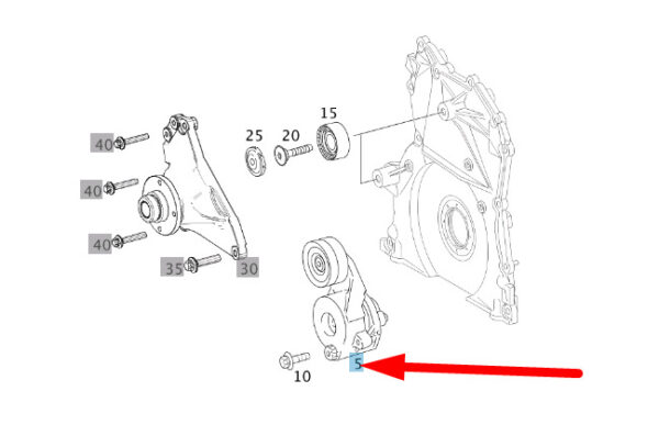 A6422001970 - NEW MERCEDES-BENZ E C207 BELT TENSIONER A6422001970 ORIGINAL