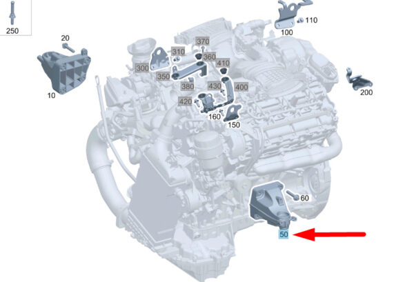 A6422235404 - NEW MERCEDES-BENZ C W203 LEFT SIDE ENGINE CARRIER A6422235404 ORIGINAL