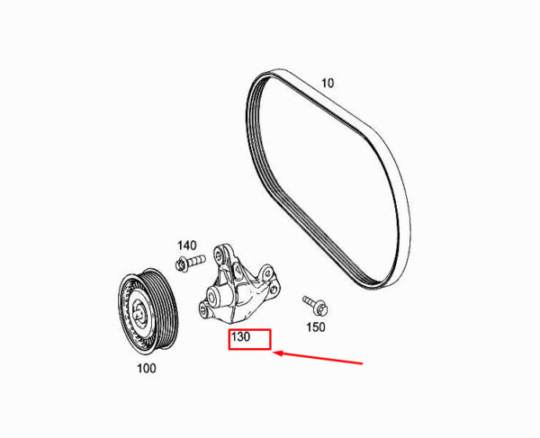 A6422340539 - NEW MERCEDES-BENZ GL X166 ENGINE SHEAVE PULLEY CARRIER A6422340539 ORIGINAL