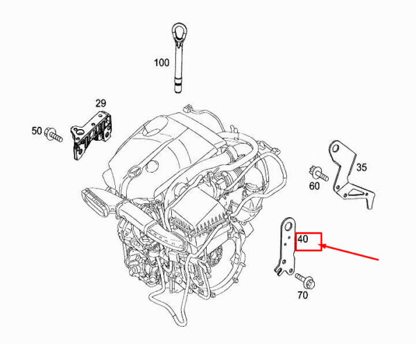 A6452230041 - NEW MERCEDES-BENZ GLA X156 FRONT LEFT ENGINE LIFT A645230041 GENUINE