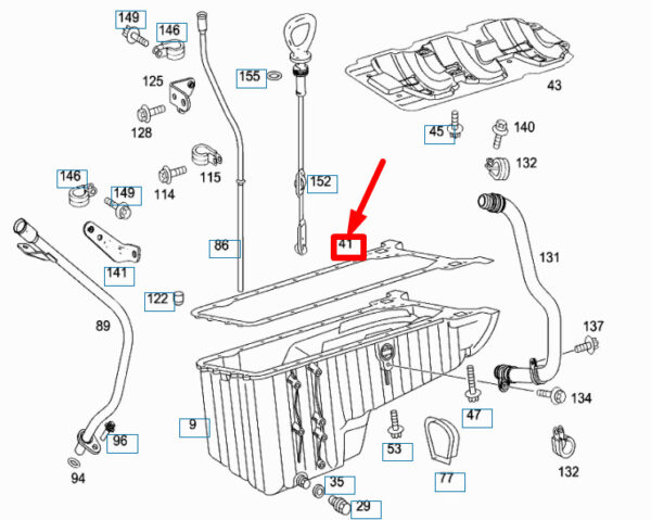 A6460140322 - NEW MERCEDES-BENZ SPRINTER W906 OIL PAN GASKET A6460140322 ORIGINAL