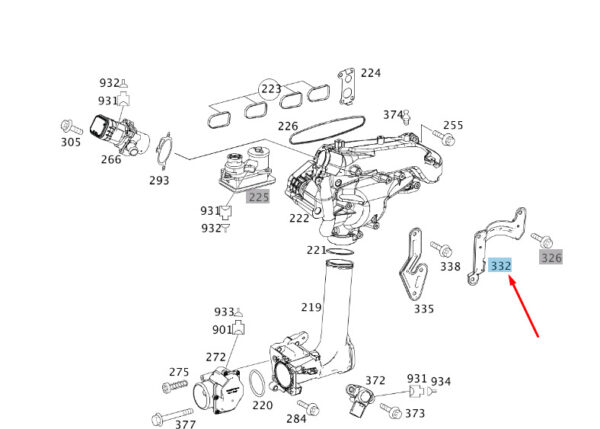A6460961245 - Mercedes-Benz Sprinter W906 intake manifold carrier A6460961245 NEW ORIGINAL