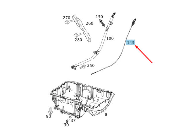 A6510102072 - NEW MERCEDES-BENZ B W246 OIL DIP STICK A6510102072 ORIGINAL