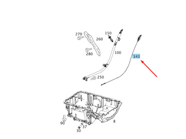 A6510108818 - Mercedes-Benz a W176 oil tracking rod A6510108818 NEW ORIGINAL