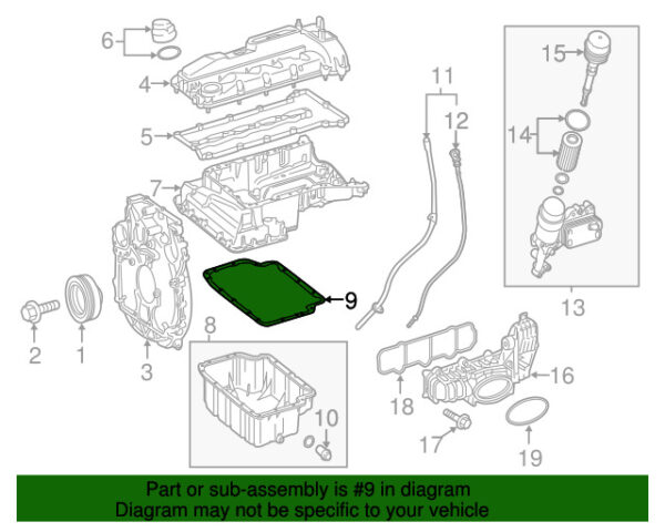 A651014002864 - NEW MERCEDES-BENZ SPRINTER CLASS LOWER ENGINE OIL PAN GASKET ORIGINAL