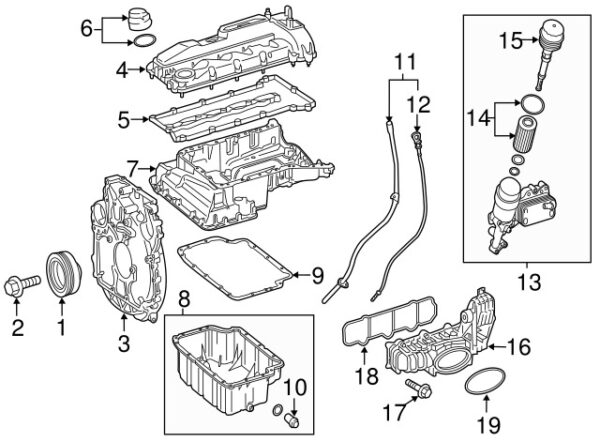 A651014002864 - NEW MERCEDES-BENZ SPRINTER CLASS LOWER ENGINE OIL PAN GASKET ORIGINAL