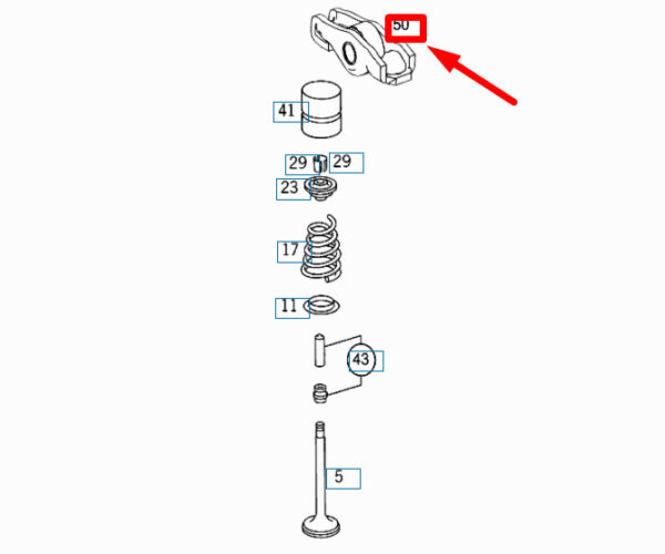 A6510500033 - NEW MERCEDES-BENZ SPRINTER W906 ENGINE ROCKER ARM A6510500033 ORIGINAL