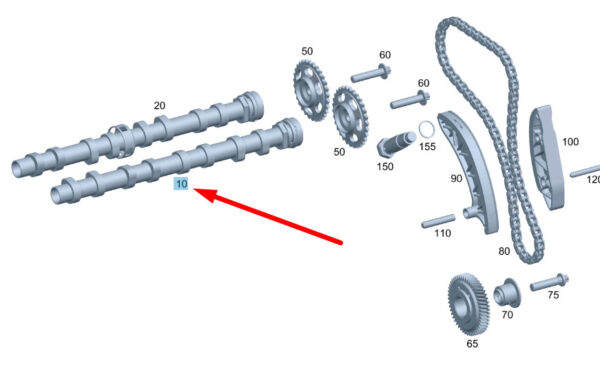 A6510500200 - NEW MERCEDES-BENZ W906 INLET CAMSHAFT A6510500200