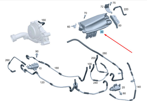 A6510700568 - NEW MERCEDES-BENZ C W204 VACUUM ACCUMULATOR A6510700568 GENUINE