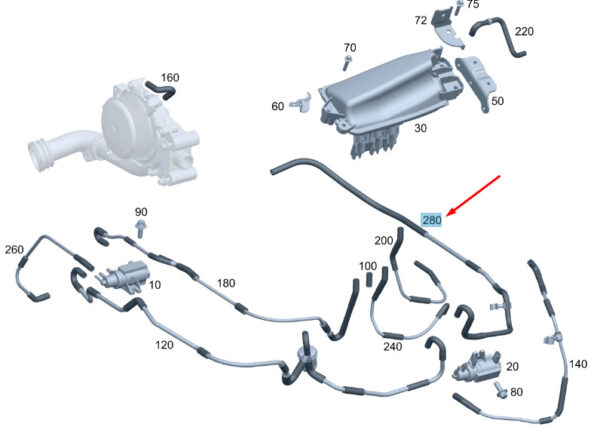 A6510709732 - NEW MERCEDES-BENZ C W204 PRESSURE TRANSDUCER VACUUM CONDUCTOR A6510709732 ORIGINAL