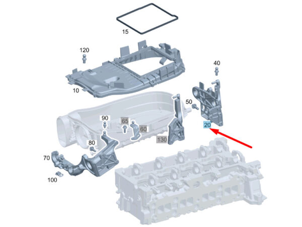 A6510902241 - NEW MERCEDES-BENZ C W204 AIR FILTER REAR MOUNT A6510902241 GENUINE