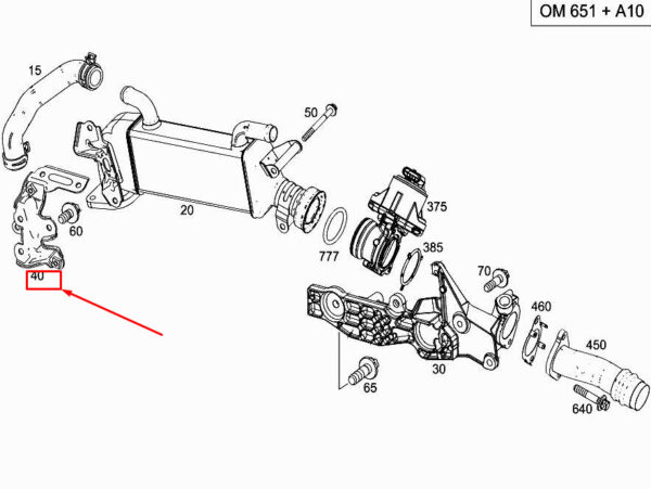 A6510942127 - NEW MERCEDES-BENZ GLA X156 CYLINDER HEAD BRACKET A6510942127