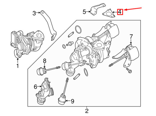 A6510960480 - NEW MERCEDES-BENZ SPRINTER 906 TURBOCHARGER GASKET A6510960480 GENUINE