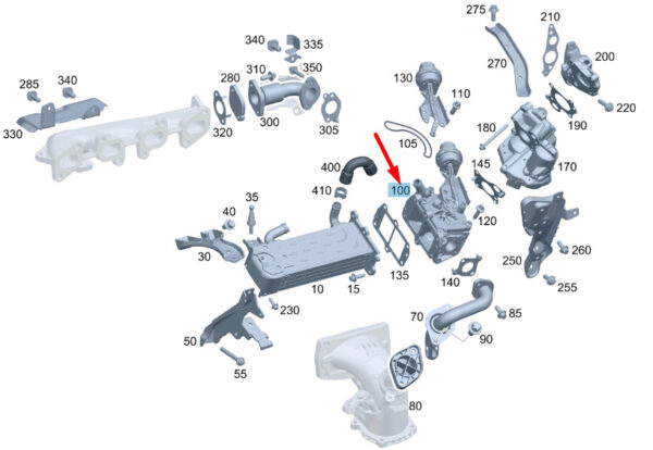 A6511400102 - NEW MERCEDES-BENZ C W204 BYPASS VALVE A6511400102
