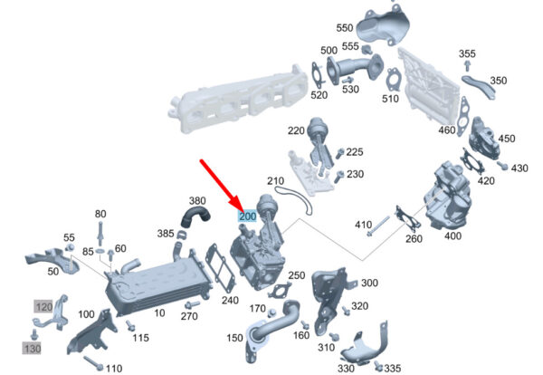 A6511400602 - NEW MERCEDES-BENZ ML W166 EGR BY PASS VALVE A6511400602