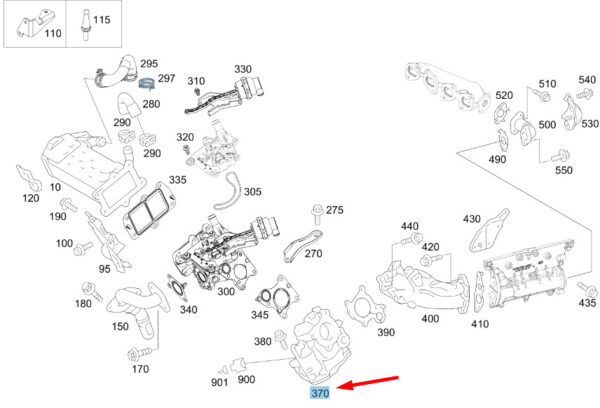 A6511400860 - NEW MERCEDES-BENZ C W204 EXHAUST GAS RECIRCULATION VALVE A6511400860 ORIGINAL