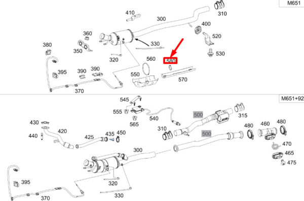A6511420000 - NEW MERCEDES-BENZ CLA C117 EXHAUST PIPE SCREENING PLATE A6511420000
