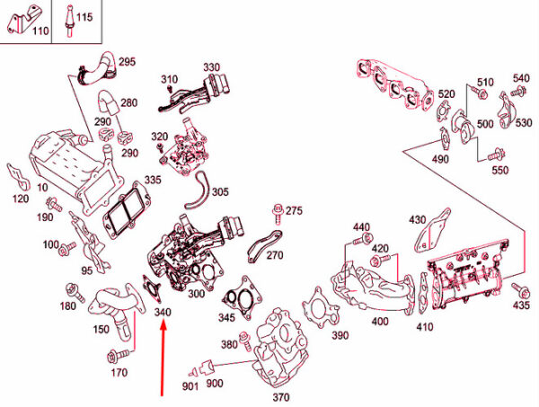 A6511420480 - NEW MERCEDES-BENZ SPRINTER 906 EXHAUST MANIFOLD GASKET A6511420480 GENUINE