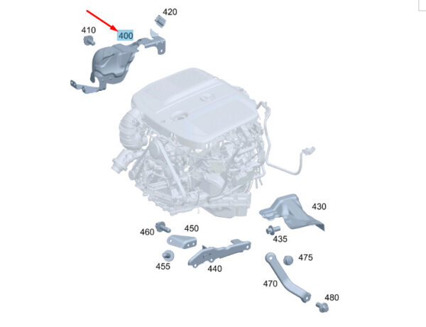 A6511501675 - NEW MERCEDES-BENZ SLK R172 STARTER SCREENING PLATE A6511501675 GENUINE