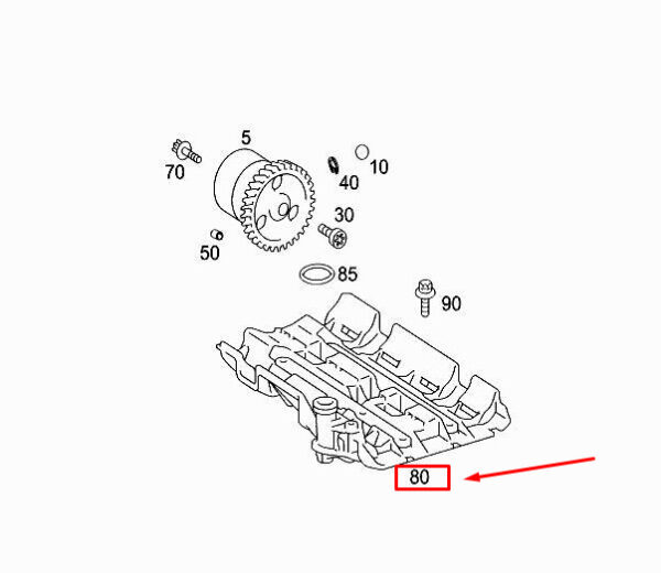 A6511802651 - NEW MERCEDES-BENZ GLA X156 ENGINE OIL SUMP BRACKET A6511802651