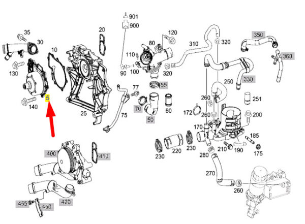 A6512002002 - NEW MERCEDES-BENZ WATER PUMP A6512002002 OEM
