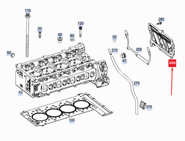 A6540103903 - Mercedes-Benz GLE W167 engine chain housing cover A6540103903 NEW ORIGINAL