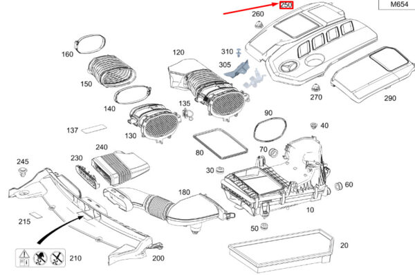 A6540104508 - NEW MERCEDES-BENZ E C238 ENGINE COVER A6540104508 ORIGINAL