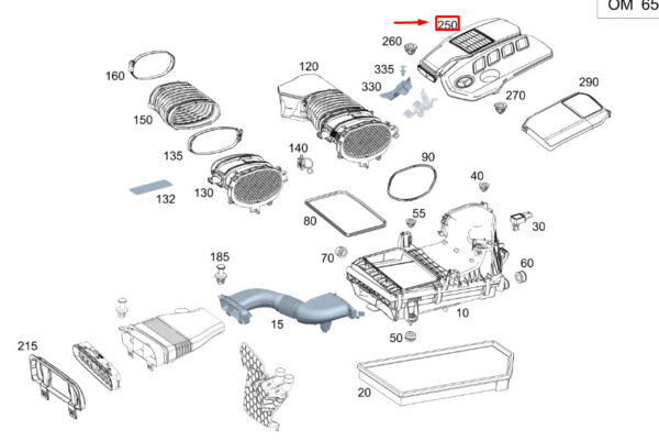 A6540107600 - Mercedes-Benz GLE W167 engine cover A6540107600 NEW ORIGINAL