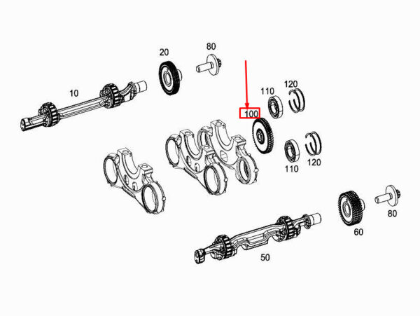 A6540301300 - NEW MERCEDES-BENZ GLE W167 INTERMEDIATE GEAR A6540301300
