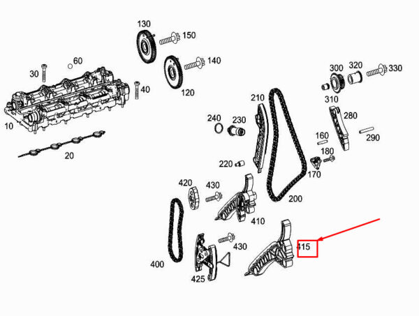 A6540502601 - MERCEDES-BENZ GLE W167 ENGINE CHAIN SLIDE RAIL A6540502601 NEW GENUINE