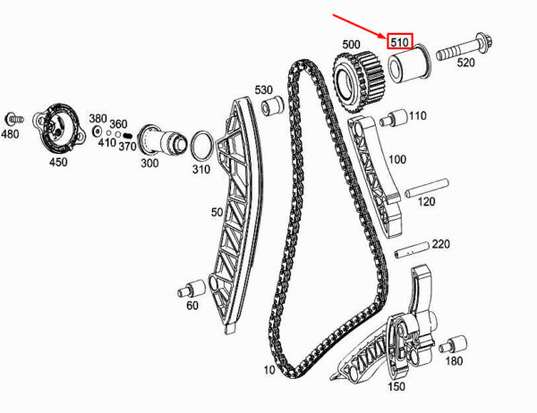 A6540523600 - Mercedes-Benz GLE W167 Spacer Bearing Pins A6540523600 NEW GENUINE